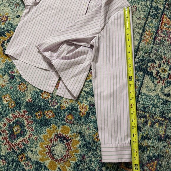 L'AGENCE Cosette Striped High-Low Cropped Button Up Shirt Size Small - Picture 7 of 9